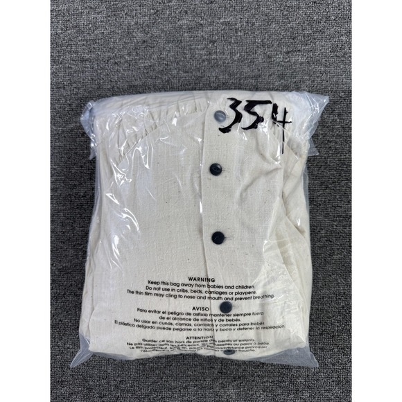 Of Her Own Kind Dress Womens Large Claudette Organic Cotton Lace Hem Midi - Picture 8 of 8